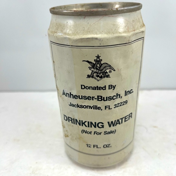 Vintage ANHEUSER BUSCH EMERGENCY DRINKING WATER 12 OZ. - Picture 1 of 5